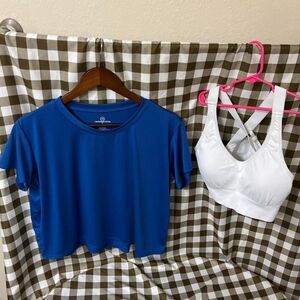 RealEssentials Blue & White Workout Set New